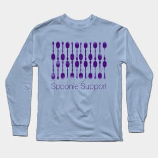 Spoonie Support! (Dark Purple) Long Sleeve T-Shirt